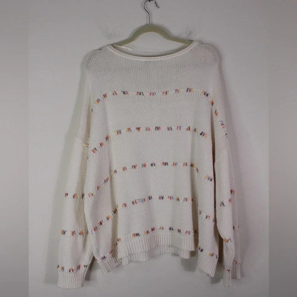 New Directions Sweater Drop Sleeve Size XL Oversized Cream - Picture 1 of 6